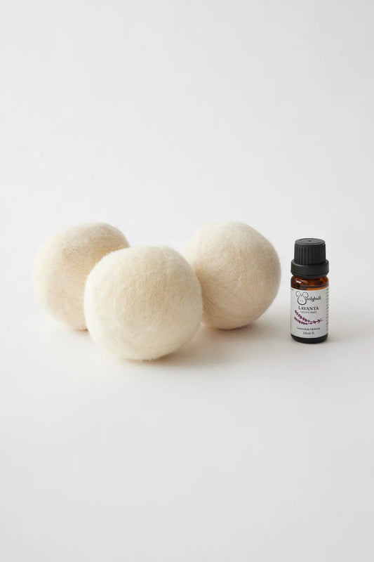 Woolyball Yün Çamaşır Kurutma Makinesi Topu - 3adet Xl %100 Organik( 5ml Doğal Esans Hediye)